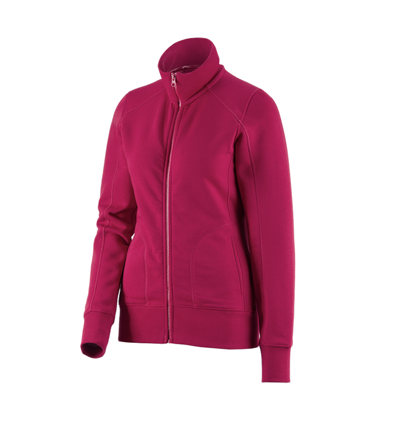 Shirts, Pullover & more: e.s. Sweat jacket poly cotton, ladies' + berry 1