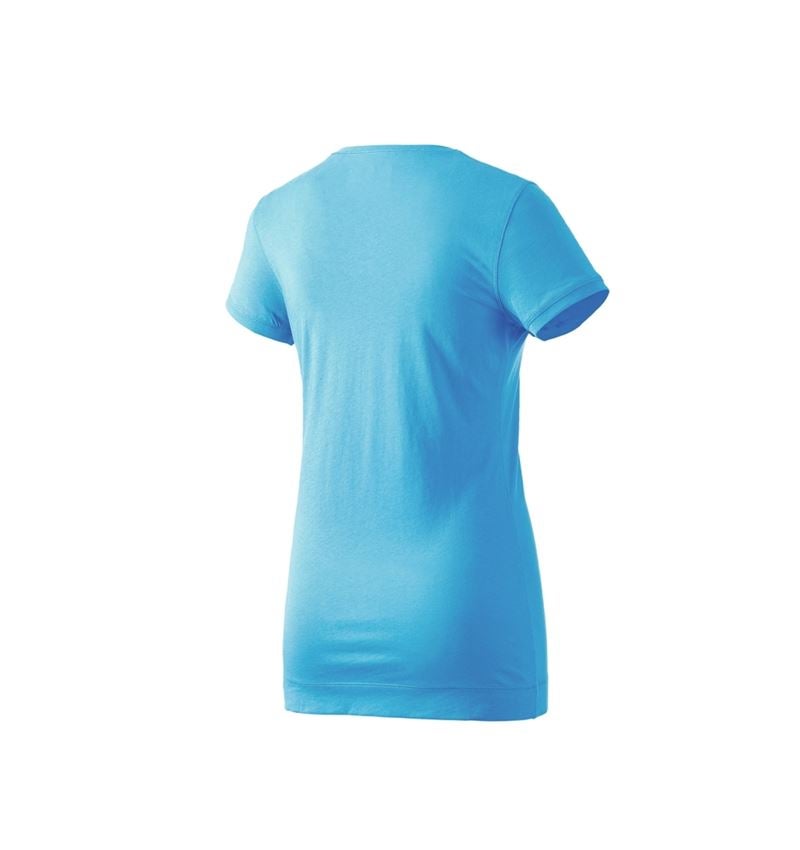 Hauts: e.s. Long shirt cotton, femmes + turquoise 2