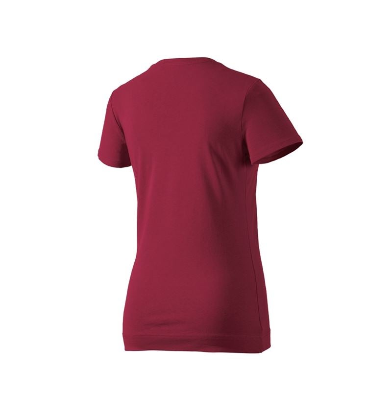Hauts: e.s. T-shirt cotton stretch, femmes + bordeaux 5