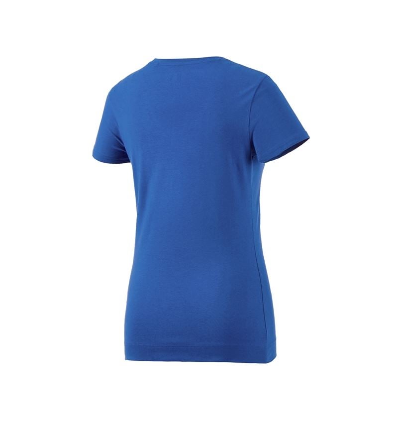 Hauts: e.s. T-shirt cotton stretch, femmes + bleu gentiane 4