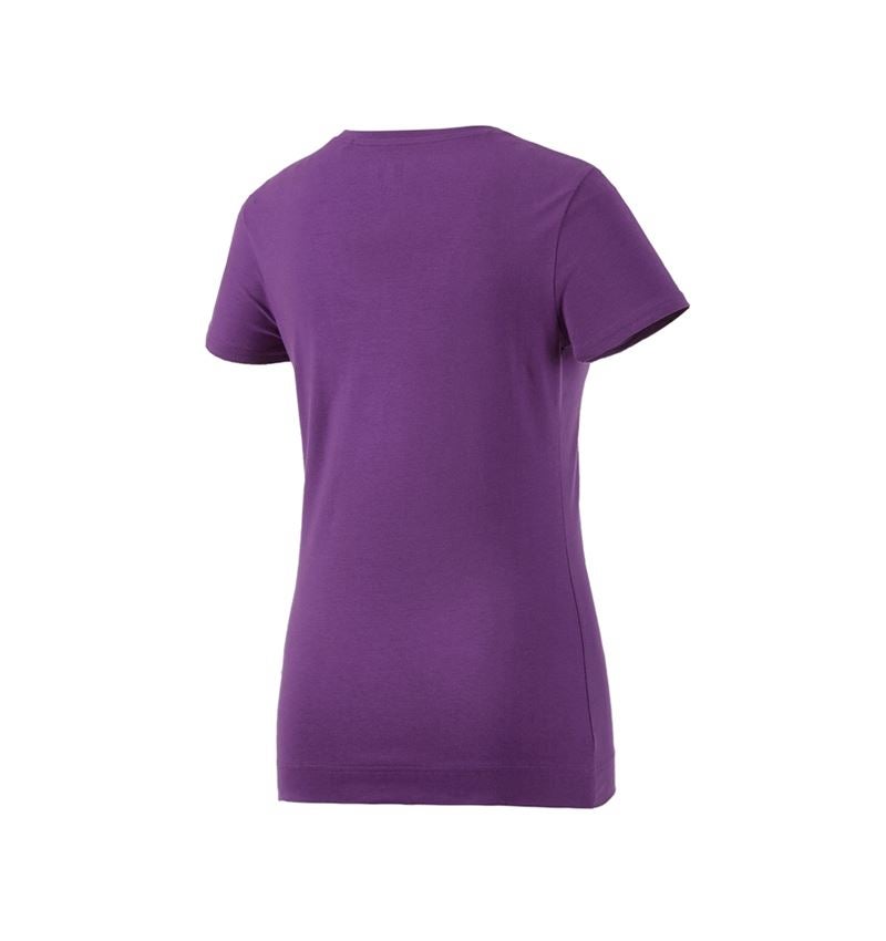 Hauts: e.s. T-shirt cotton stretch, femmes + violet 3
