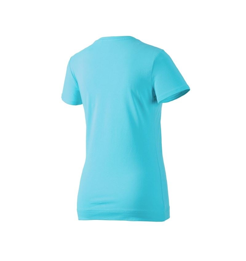 Hauts: e.s. T-shirt cotton stretch, femmes + bleu capri 3