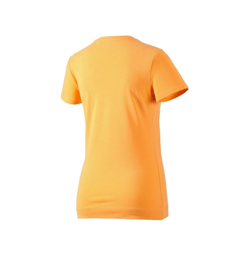 Hauts: e.s. T-shirt cotton stretch, femmes + orange clair 3
