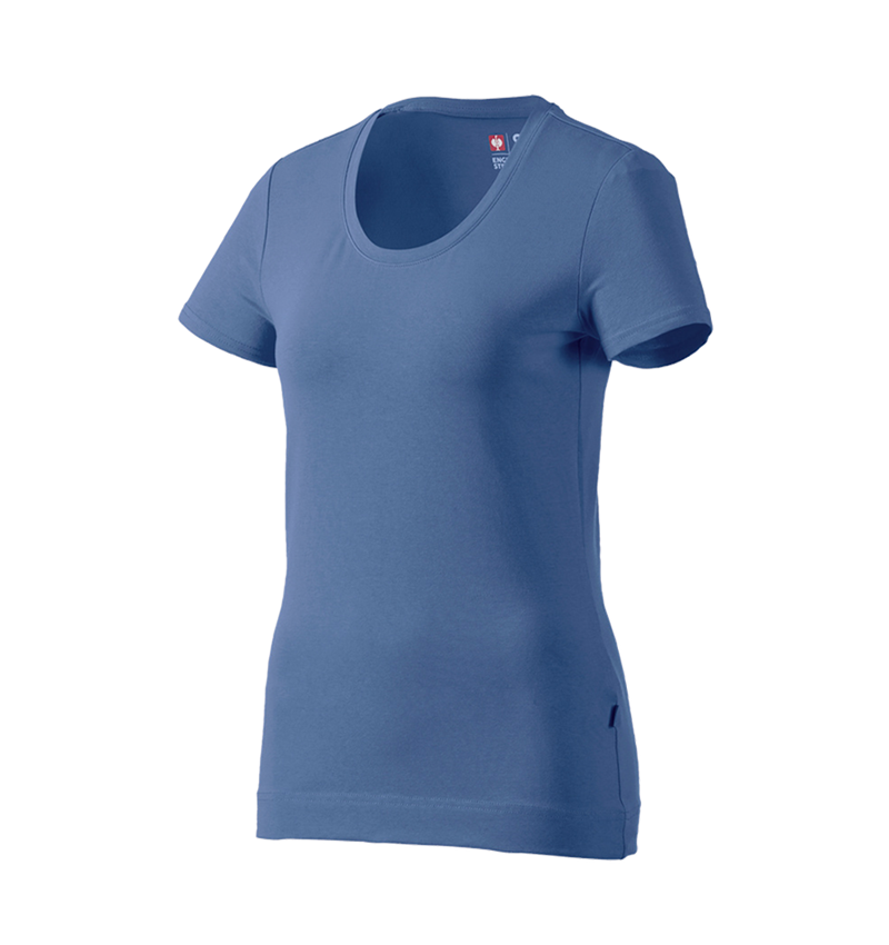 Themen: e.s. T-Shirt cotton stretch, Damen + kobalt 3