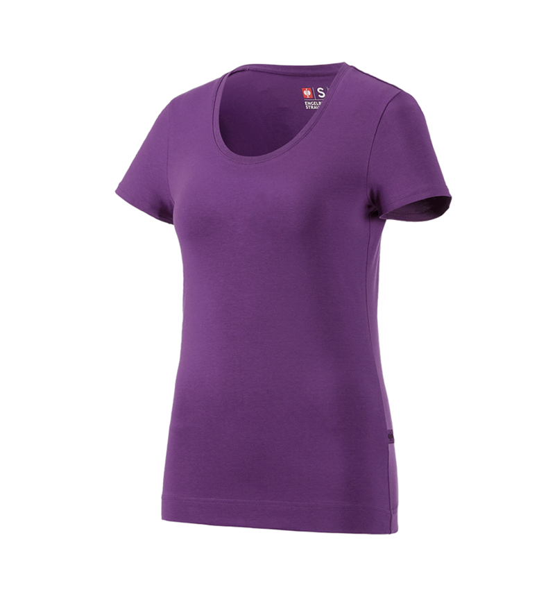 Shirts & Co.: e.s. T-Shirt cotton stretch, Damen + violett 2