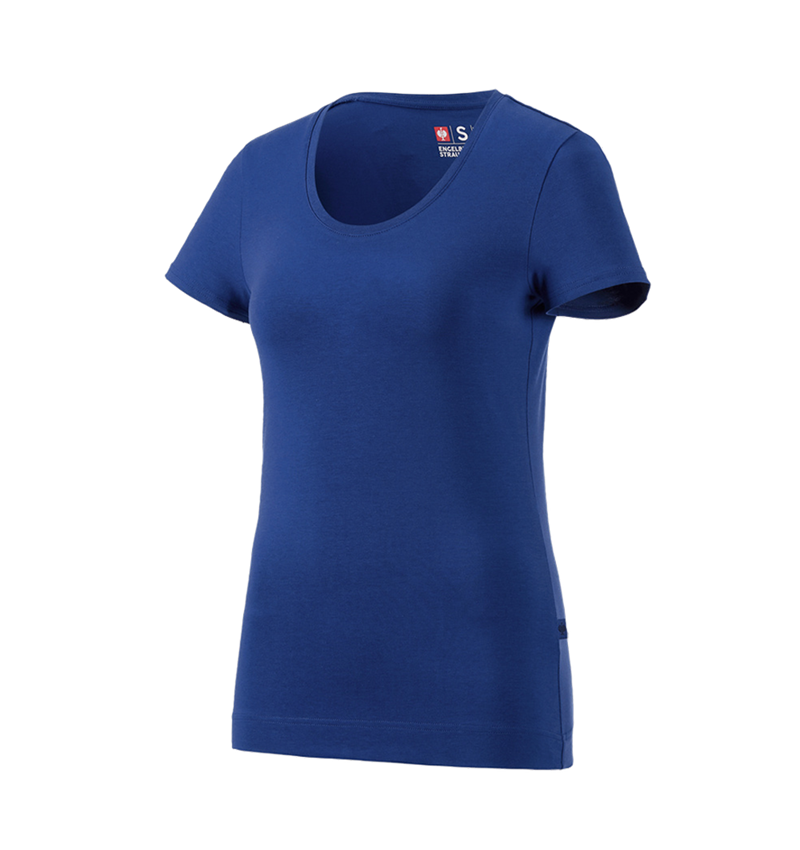 Shirts & Co.: e.s. T-Shirt cotton stretch, Damen + kornblau 2