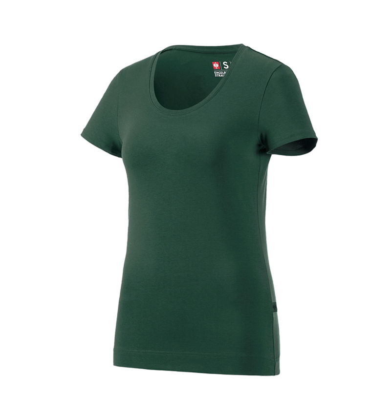 Themen: e.s. T-Shirt cotton stretch, Damen + grün 2