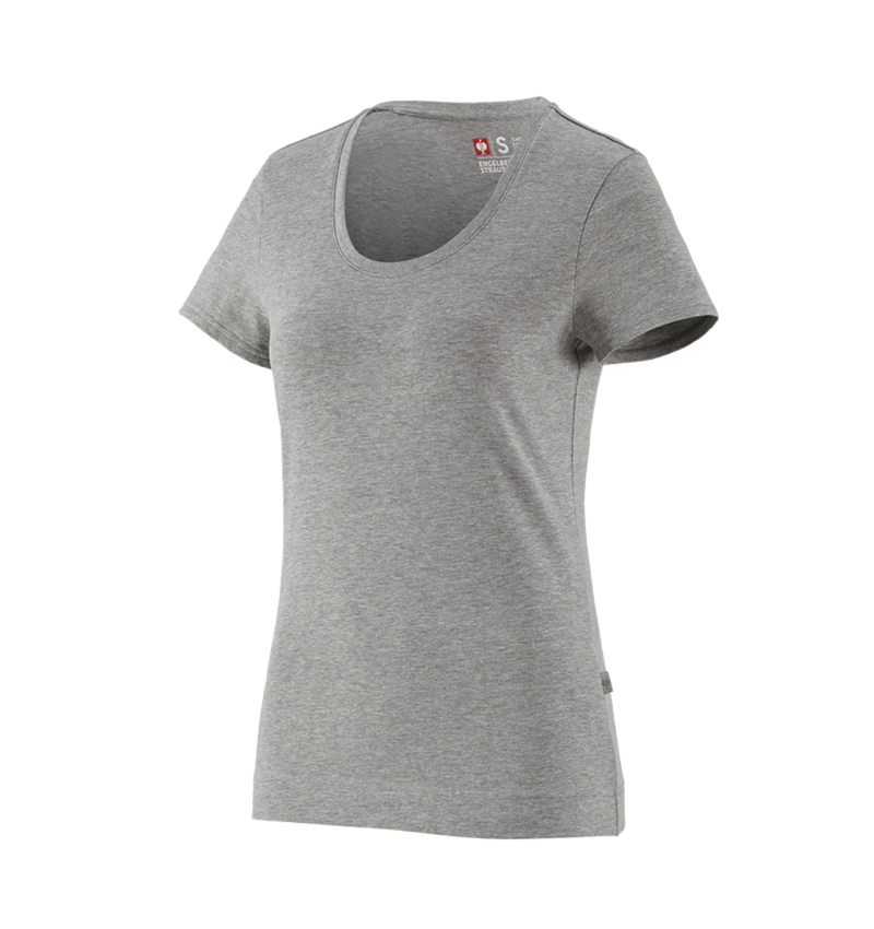 Shirts, Pullover & more: e.s. T-shirt cotton stretch, ladies' + grey melange 3