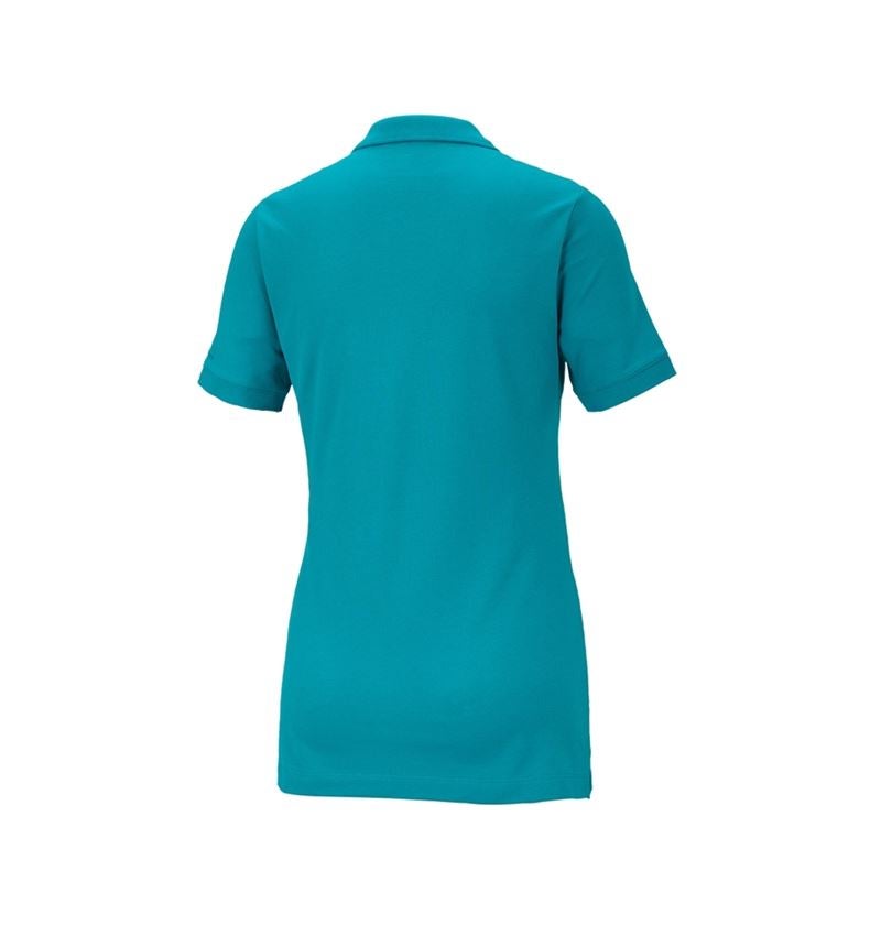 Shirts & Co.: e.s. Piqué-Polo cotton stretch, Damen + ozean 3