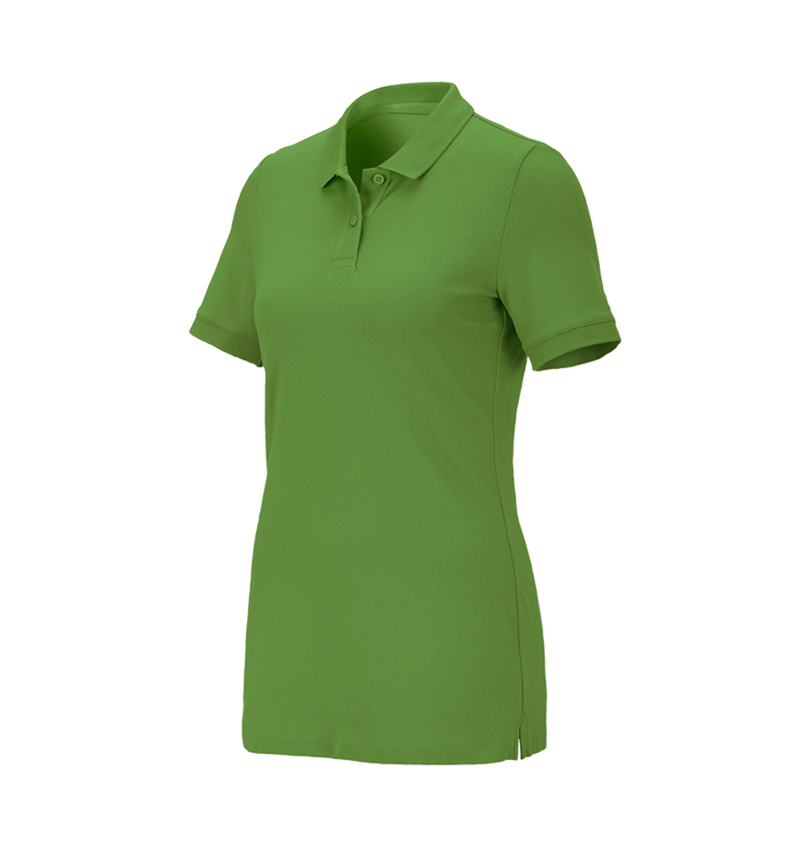 Shirts & Co.: e.s. Piqué-Polo cotton stretch, Damen + seegrün 2