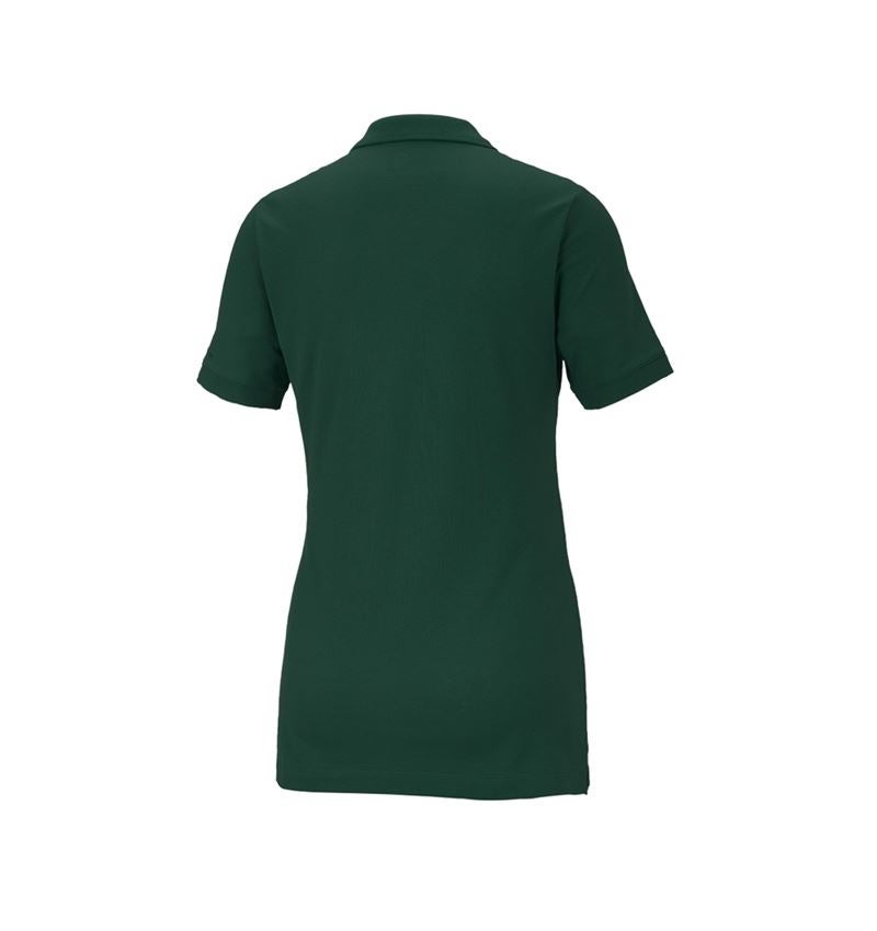Shirts & Co.: e.s. Piqué-Polo cotton stretch, Damen + grün 3