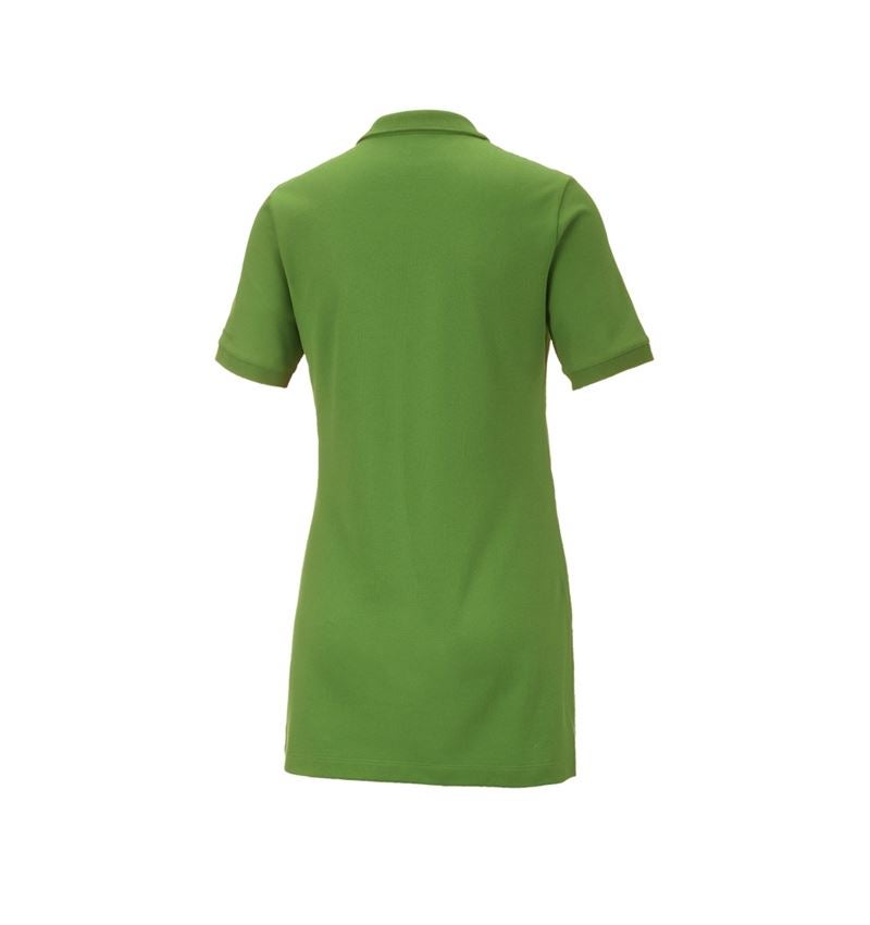 Shirts & Co.: e.s. Piqué-Polo cotton stretch, Damen, long fit + seegrün 3