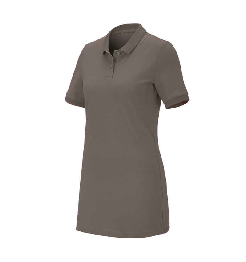 Gardening / Forestry / Farming: e.s. Pique-Polo cotton stretch, ladies', long fit + stone 2