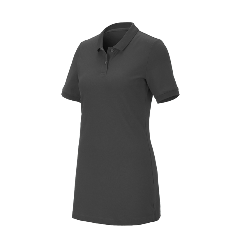Shirts, Pullover & more: e.s. Pique-Polo cotton stretch, ladies', long fit + anthracite 2