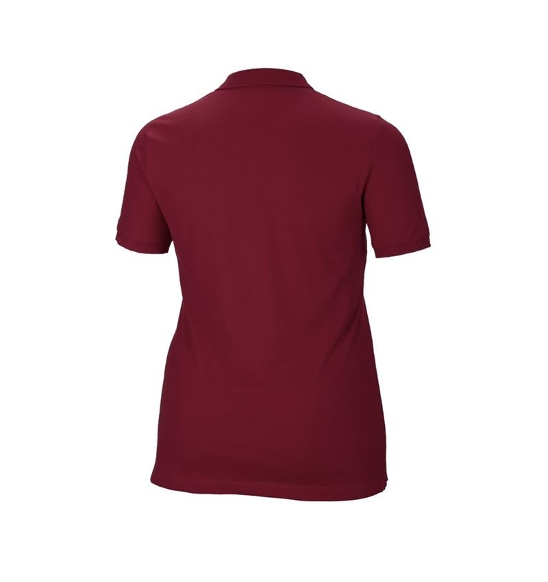 Shirts & Co.: e.s. Piqué-Polo cotton stretch, Damen, plus fit + bordeaux 3