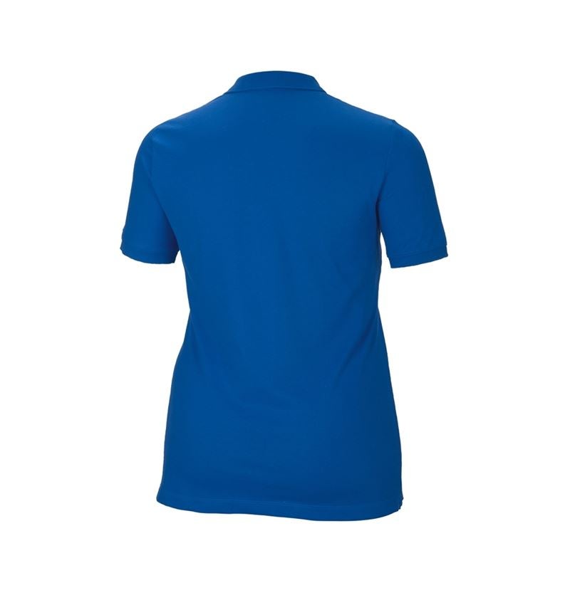 Shirts & Co.: e.s. Piqué-Polo cotton stretch, Damen, plus fit + enzianblau 3