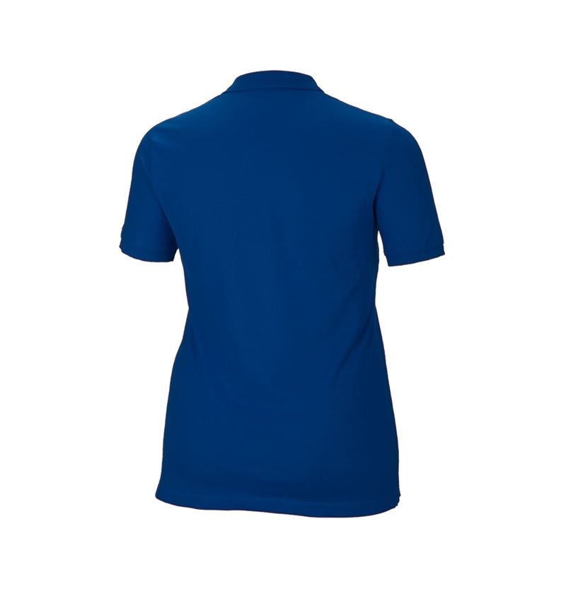 Shirts & Co.: e.s. Piqué-Polo cotton stretch, Damen, plus fit + kornblau 3