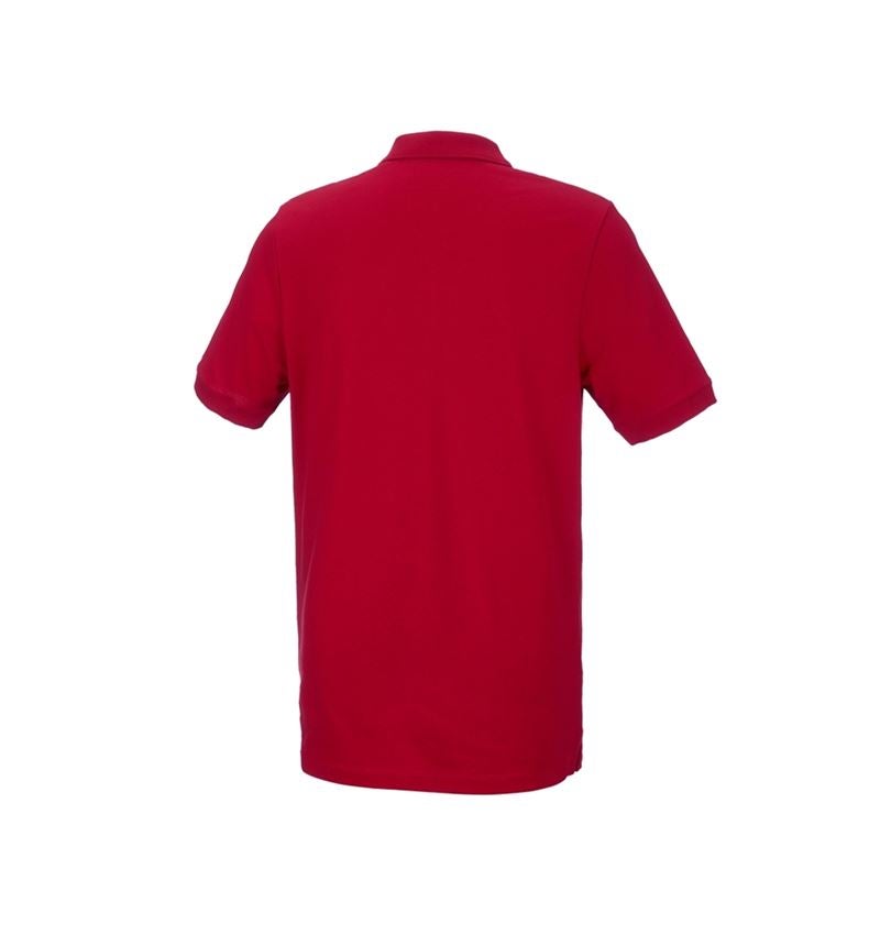 Shirts & Co.: e.s. Piqué-Polo cotton stretch, long fit + feuerrot 3
