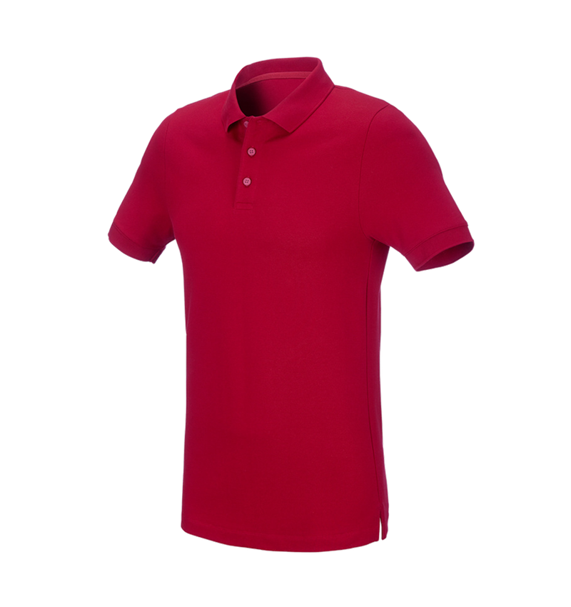 Gardening / Forestry / Farming: e.s. Pique-Polo cotton stretch, slim fit + fiery red 2