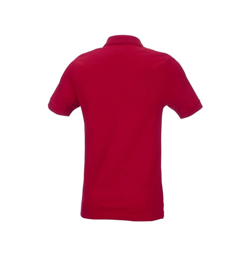Shirts & Co.: e.s. Piqué-Polo cotton stretch, slim fit + feuerrot 3