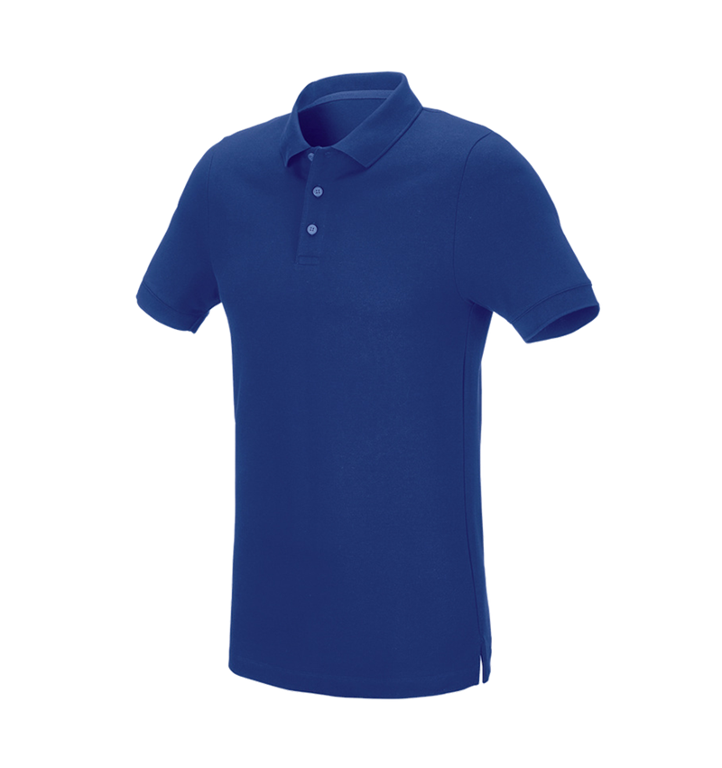 Hauts: e.s. Pique-Polo cotton stretch, slim fit + bleu royal 2