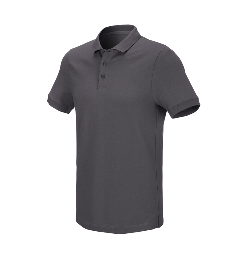 Shirts & Co.: e.s. Piqué-Polo cotton stretch + anthrazit 2