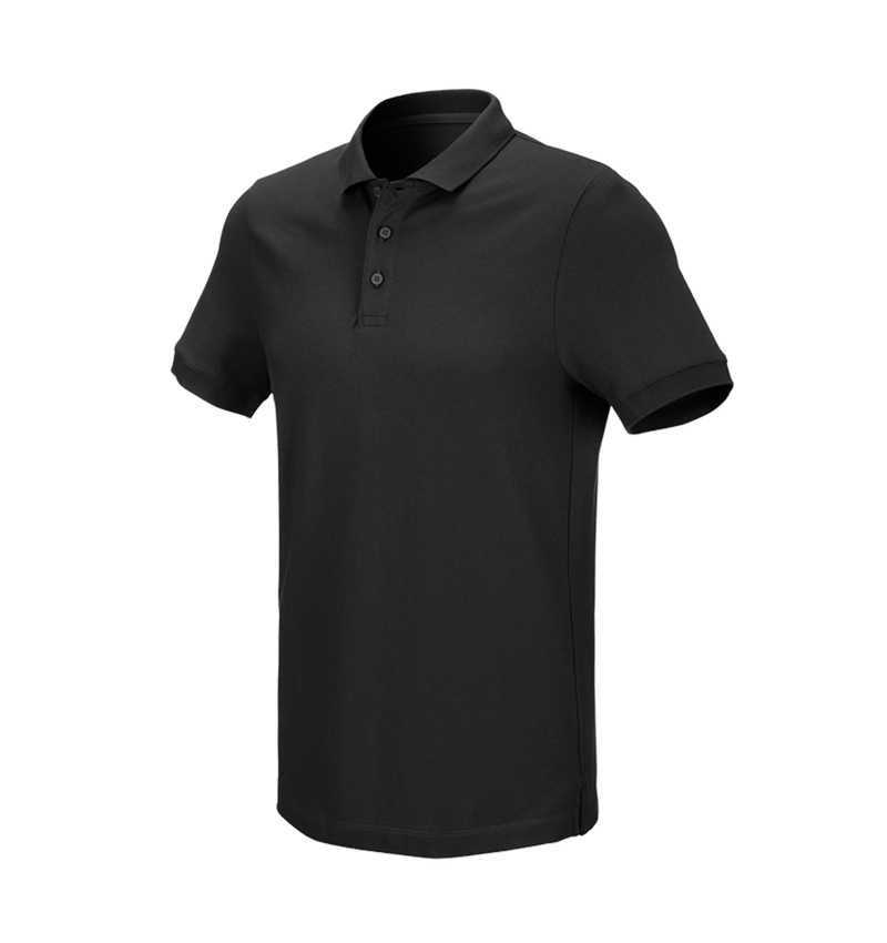 Shirts & Co.: e.s. Piqué-Polo cotton stretch + schwarz 3