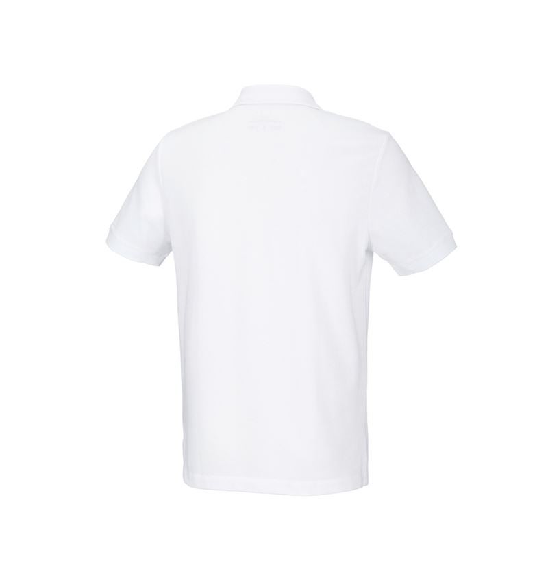 Shirts & Co.: e.s. Piqué-Polo cotton stretch + weiß 4