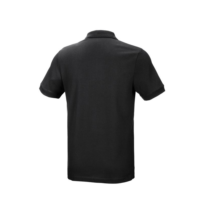 Shirts & Co.: e.s. Piqué-Polo cotton stretch + schwarz 4