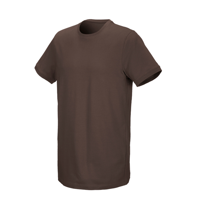 Plumbers / Installers: e.s. T-shirt cotton stretch, long fit + chestnut 2