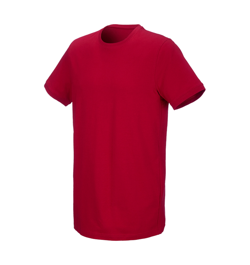 Hauts: e.s. T-Shirt cotton stretch, long fit + rouge vif 2