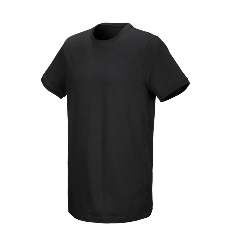 Topics: e.s. T-shirt cotton stretch, long fit + black 2