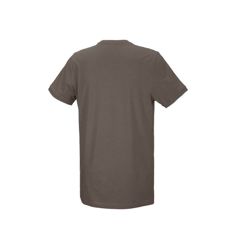 Hauts: e.s. T-Shirt cotton stretch, long fit + pierre 3