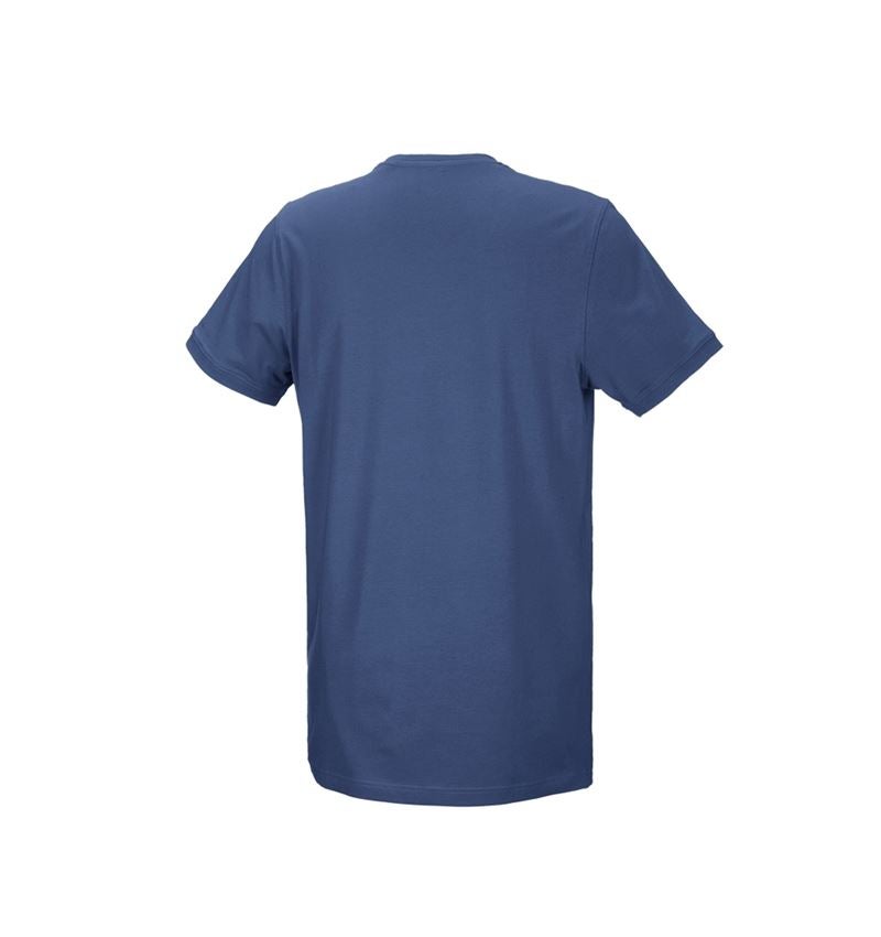 Shirts & Co.: e.s. T-Shirt cotton stretch, long fit + kobalt 3