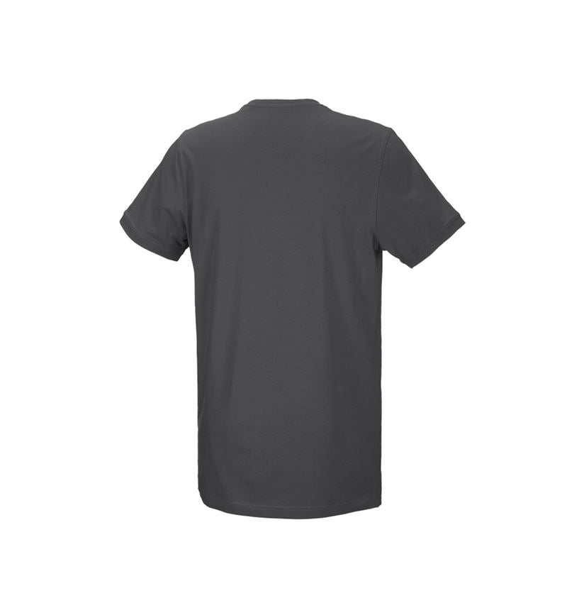 Hauts: e.s. T-Shirt cotton stretch, long fit + anthracite 3