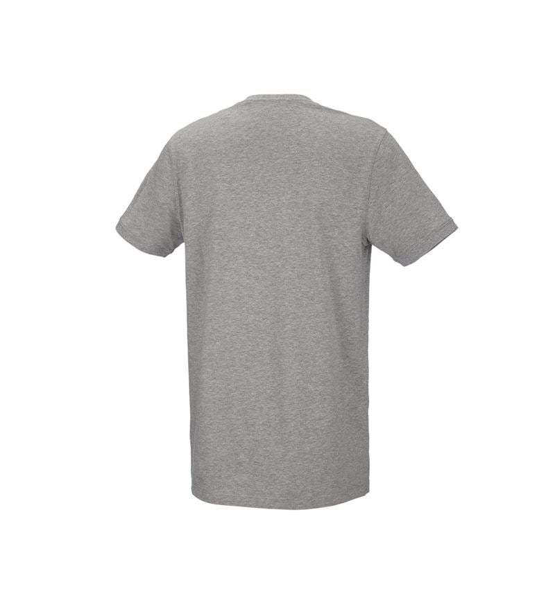 Topics: e.s. T-shirt cotton stretch, long fit + grey melange 3