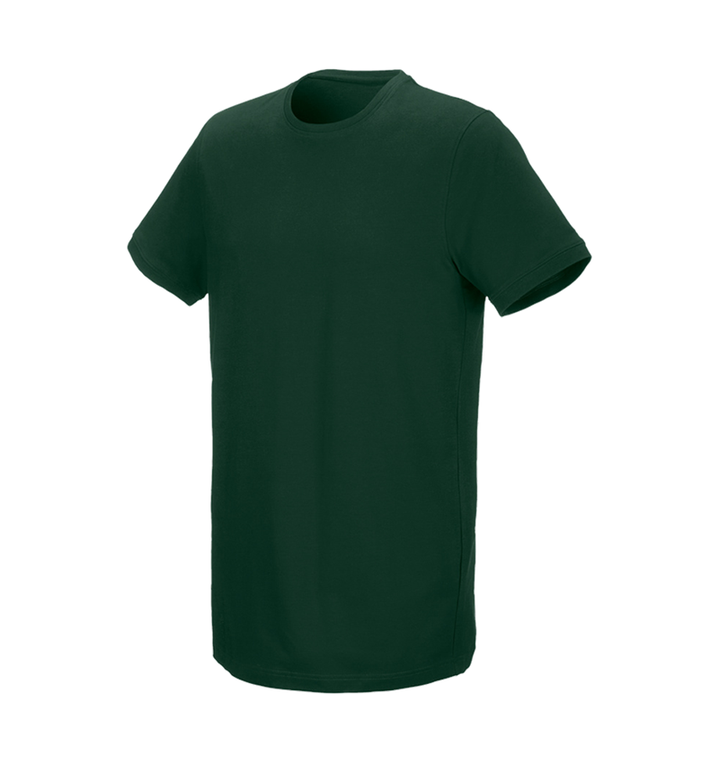 Hauts: e.s. T-Shirt cotton stretch, long fit + vert 1