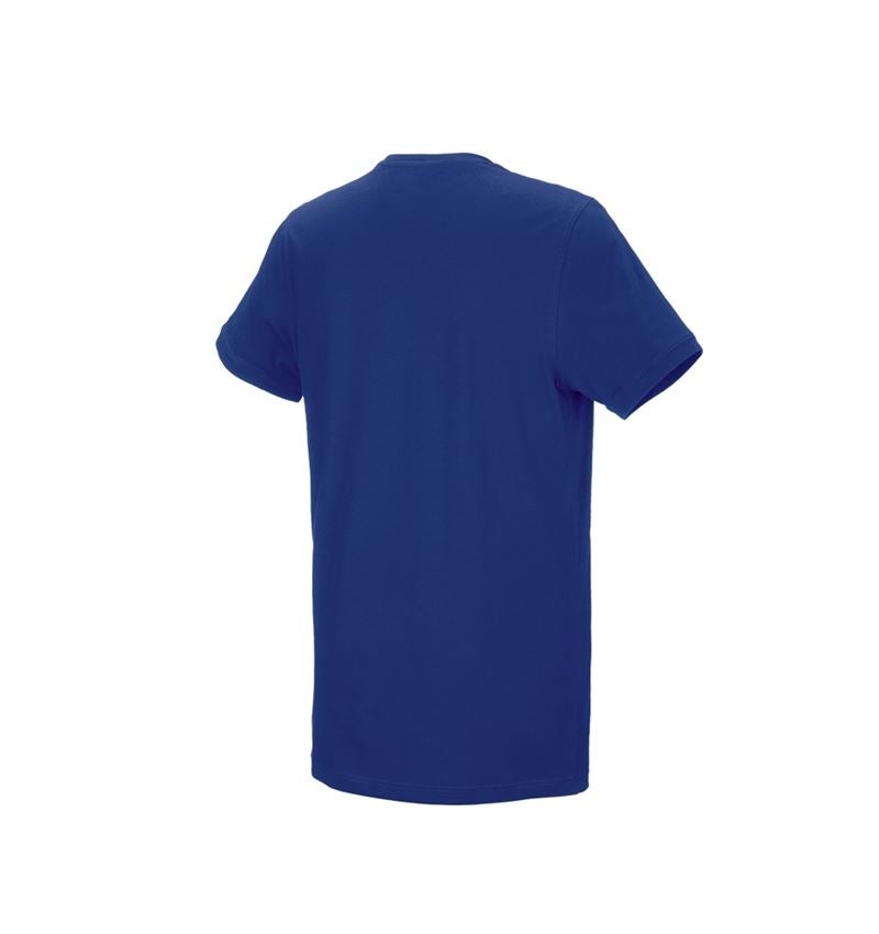 Shirts & Co.: e.s. T-Shirt cotton stretch, long fit + kornblau 3