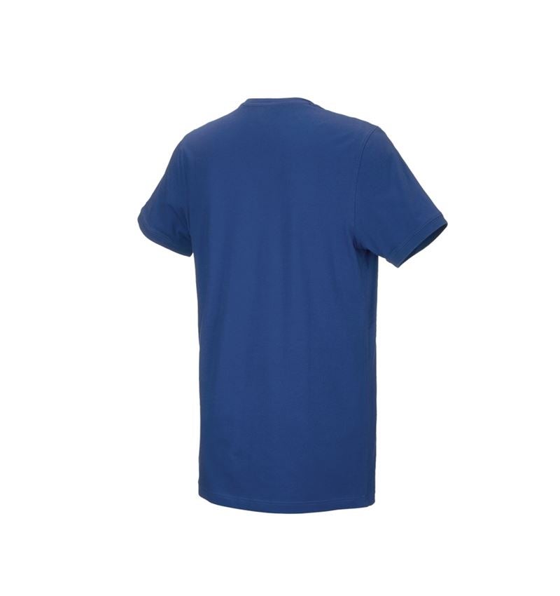 Hauts: e.s. T-Shirt cotton stretch, long fit + bleu alcalin 3