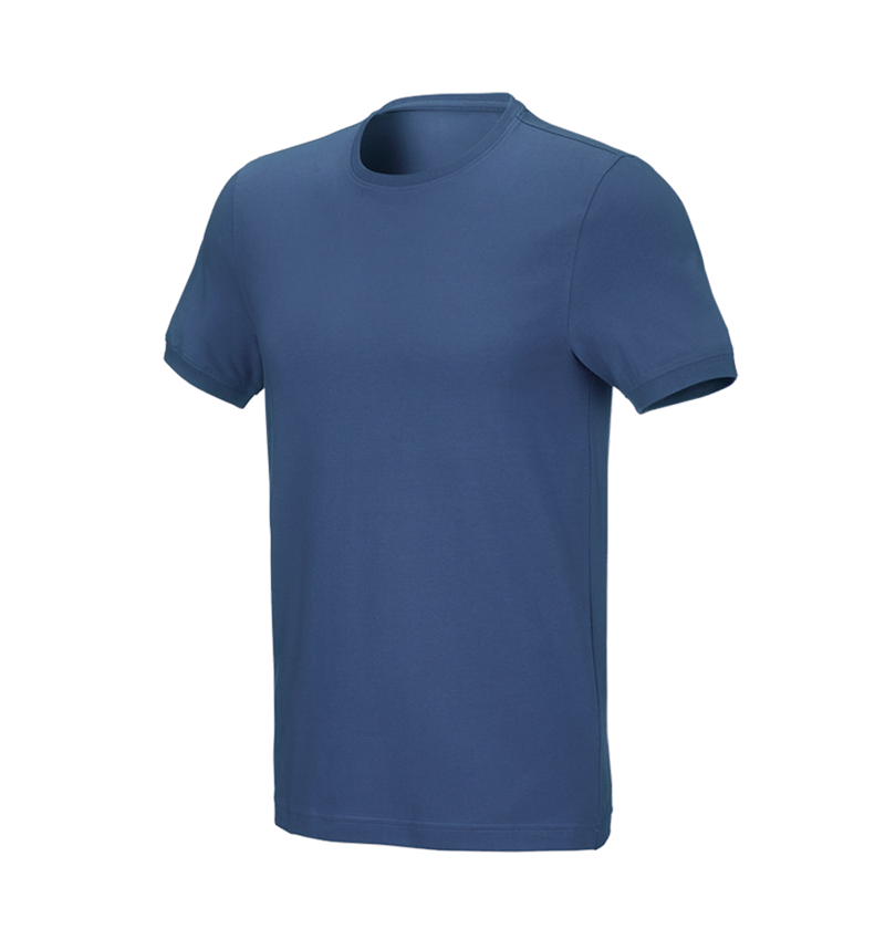Hauts: e.s. T-Shirt cotton stretch, slim fit + cobalt 2