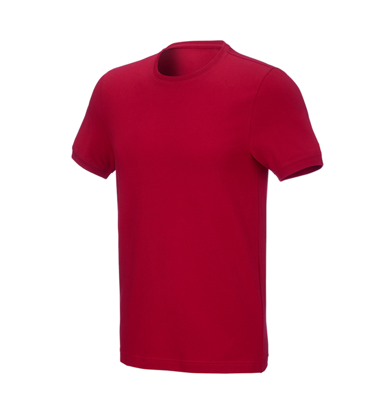 Hauts: e.s. T-Shirt cotton stretch, slim fit + rouge vif 2