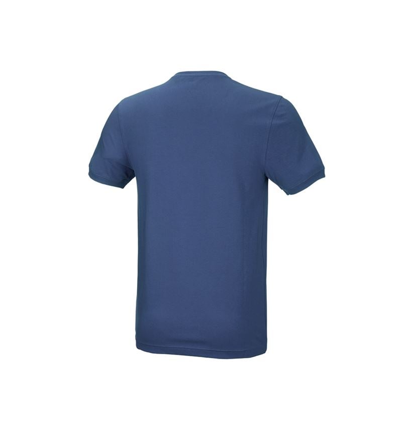 Hauts: e.s. T-Shirt cotton stretch, slim fit + cobalt 3
