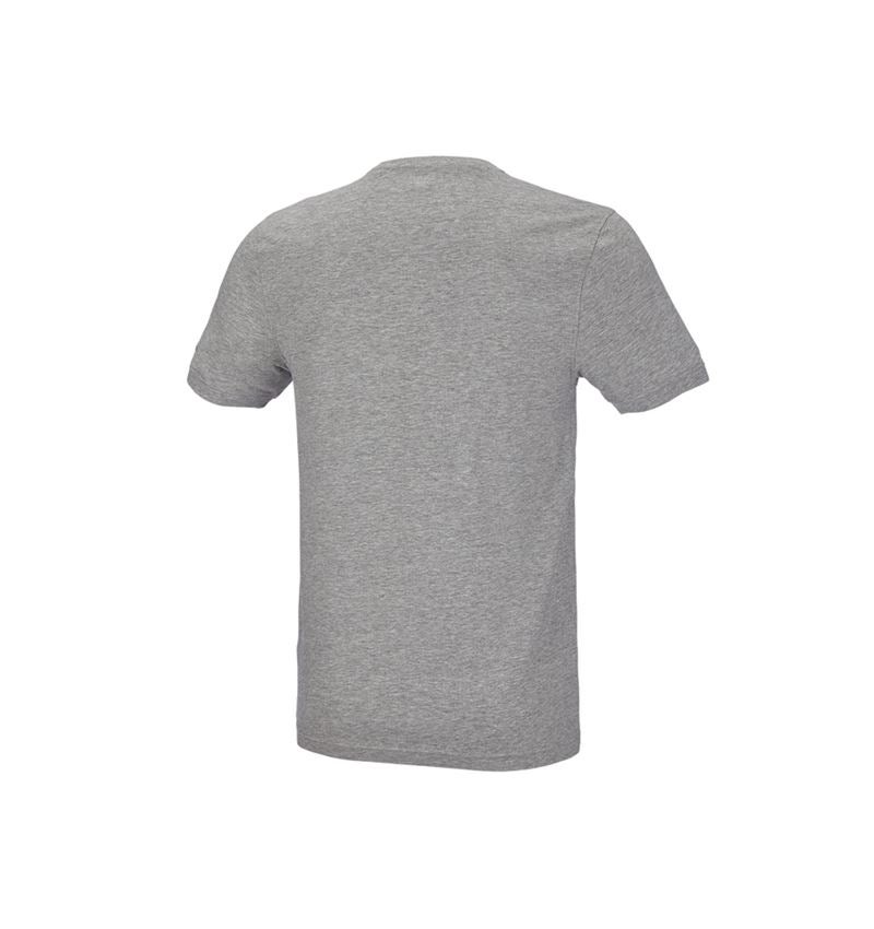 Hauts: e.s. T-Shirt cotton stretch, slim fit + gris mélange 3