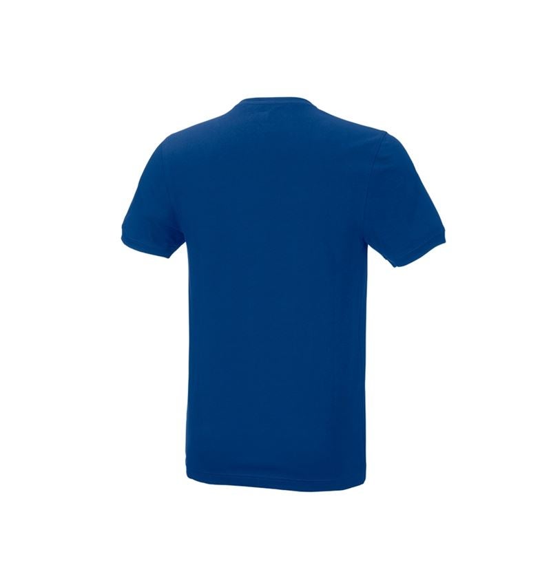 Hauts: e.s. T-Shirt cotton stretch, slim fit + bleu royal 3
