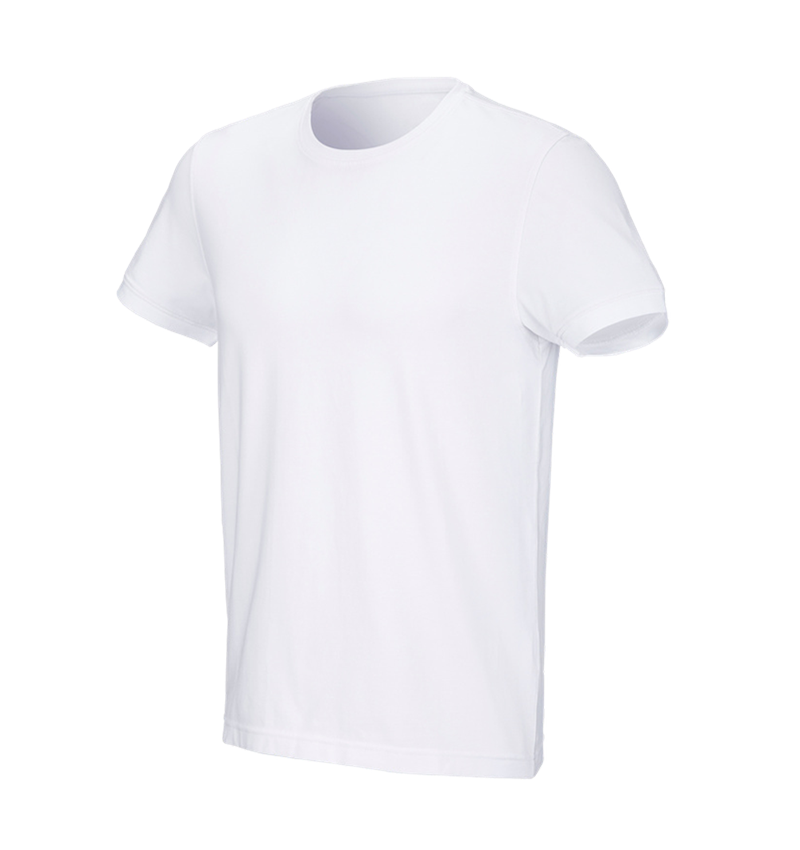 Hauts: e.s. T-Shirt cotton stretch + blanc 3