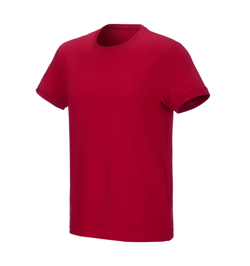 Hauts: e.s. T-Shirt cotton stretch + rouge vif 2