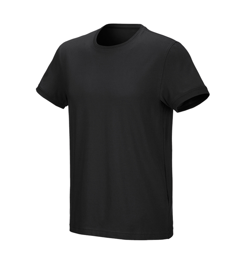 Hauts: e.s. T-Shirt cotton stretch + noir 5