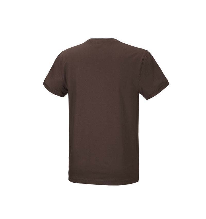 Shirts, Pullover & more: e.s. T-shirt cotton stretch + chestnut 3
