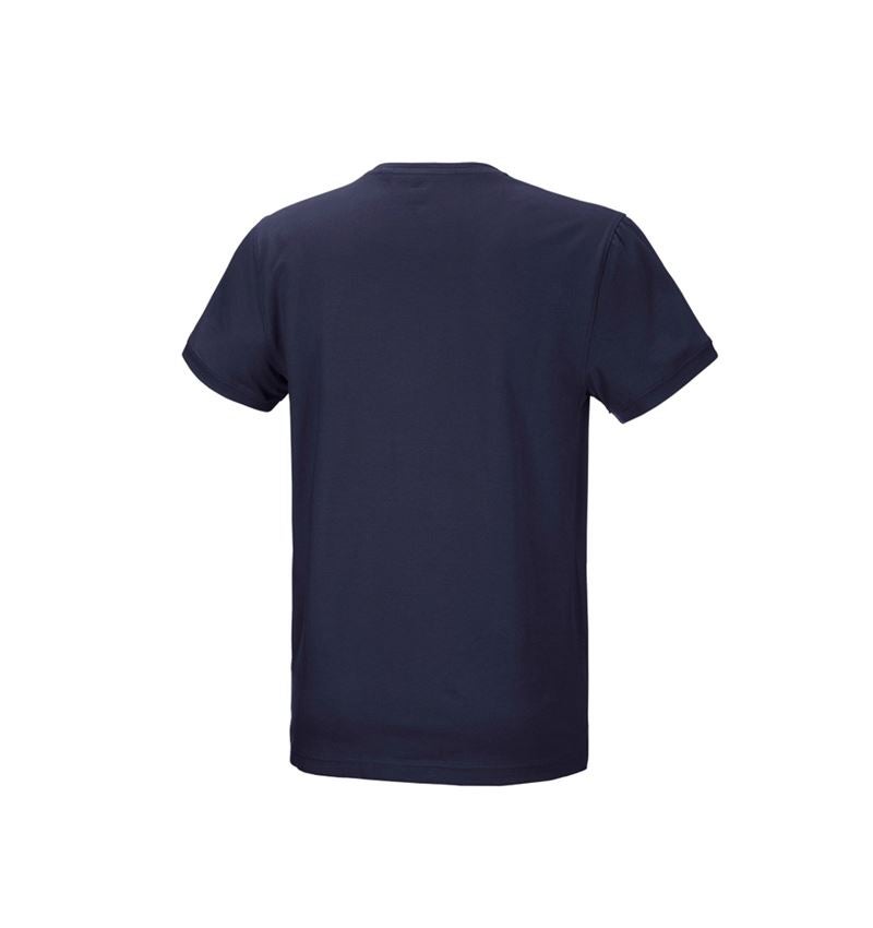 Hauts: e.s. T-Shirt cotton stretch + bleu foncé 3