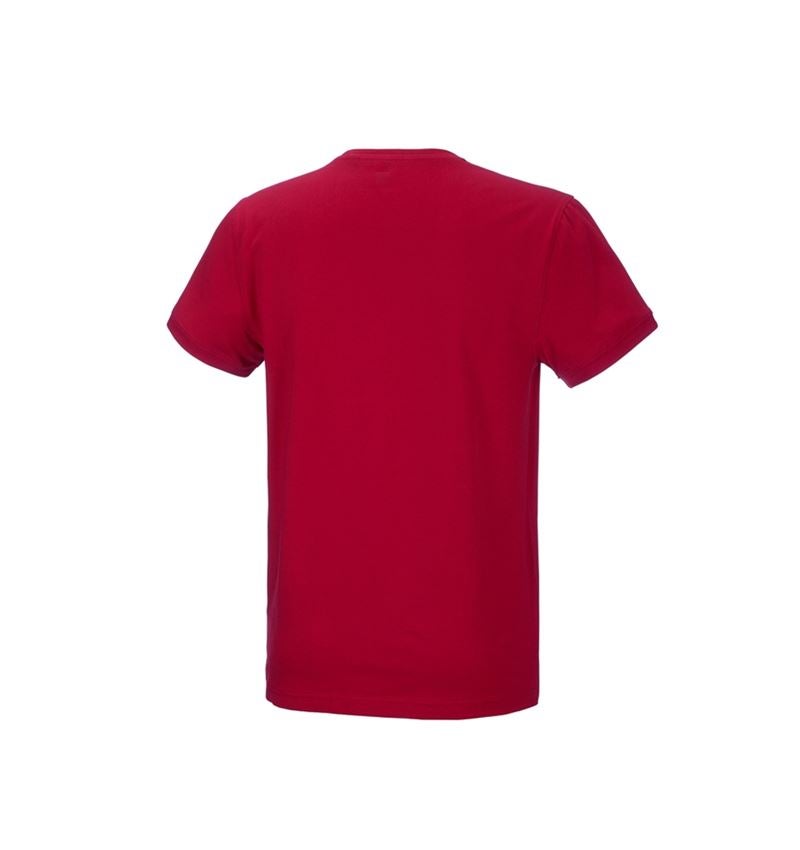 Installateurs / Plombier: e.s. T-Shirt cotton stretch + rouge vif 3